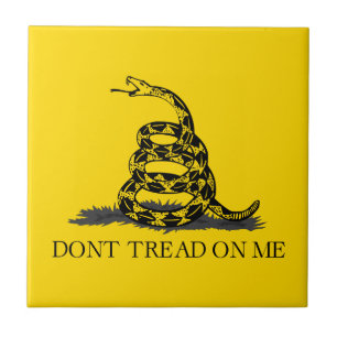 Klassieke Gele Gadsden Vlag Don't Tread on Me Tegeltje