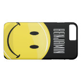 Klassieke gele Happy Face Case-Mate iPhone Case (Achterkant (Horizontaal))