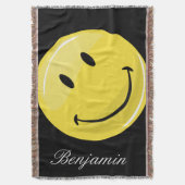 Klassieke gele Happy Face Deken (Voorkant Verticaal)