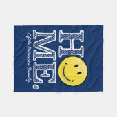 Klassieke gele Happy Face | Huishoudelijke opwarmi Fleece Deken (Voorkant (Horizontaal))