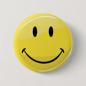 Klassieke gele Happy Face Ronde Button 5,7 Cm (Voorkant)