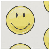 Klassieke gele Happy Face Stof (Close Up)