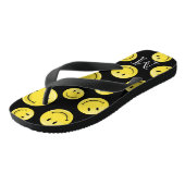 Klassieke gele Happy Face Teenslippers (Schuin)