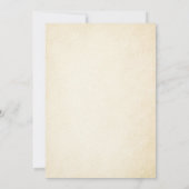 Klassieke gele roos vintage bruiloft uitnodiging (Achterkant)