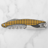 Klassieke gele Tartanepleggende Kurkentrekker (Achterkant)