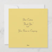 Klassieke Gele Topaas Bloemrijke Gouden Rode Tekst Bedankkaart (Achterkant)