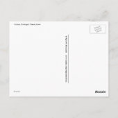 Klassieke gele tram in Lissabon. Briefkaart (Achterkant)