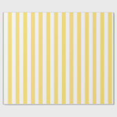 Klassieke Gele & Witte Stripes Cadeaupapier (Vlak)