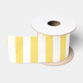  Klassieke Gele & Witte Stripes Satijnen Lint (Spoel)