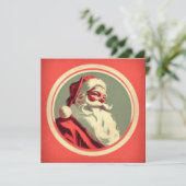 Klassieke Gelukkige Kerstman Feestdagenkaart (Staand voorkant)