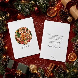 Klassieke Gemberkoekjes Gezellige Kerstbakkerij Feestdagenkaart