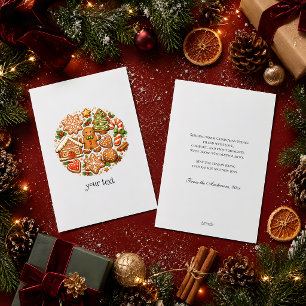 Klassieke Gemberkoekjes Gezellige Kerstbakkerij Feestdagenkaart