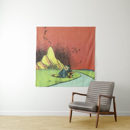 Klassieke Geo. Herriman Comic Art Wall Tapestry Wandkleed (In situ)