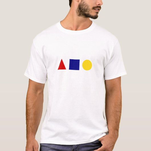 Klassieke geometrische Bauhaus kunst T-shirt (Voorkant)
