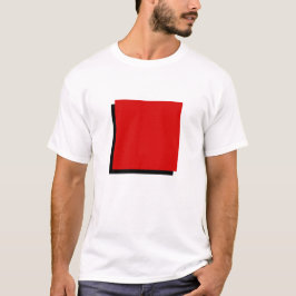 Klassieke geometrische Bauhaus Rode Plein T-shirt