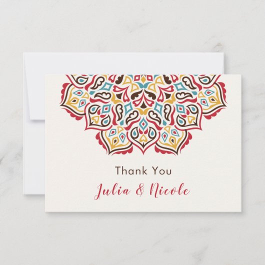 Klassieke Geometrische Mandala Patroon Wedding (Voorkant)