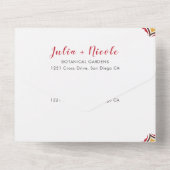 Klassieke Geometrische Mandala Patroon Wedding All In One Uitnodiging (Achterkant)