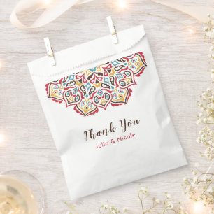 Klassieke Geometrische Mandala Patroon Wedding Bedankzakje