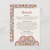 Klassieke Geometrische Mandala Patroon Wedding Informatiekaartje (Voorkant / Achterkant)