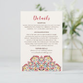 Klassieke Geometrische Mandala Patroon Wedding Informatiekaartje (Staand voorkant)