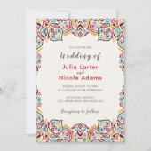 Klassieke Geometrische Mandala Patroon Wedding Kaart (Voorkant)