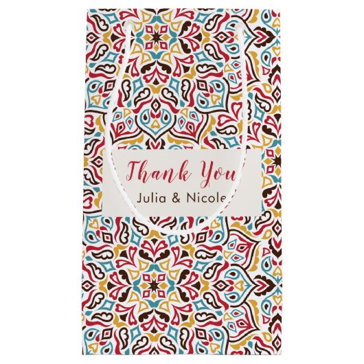 Klassieke Geometrische Mandala Patroon Wedding Klein Cadeauzakje (Voorkant)