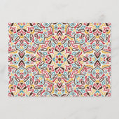 Klassieke Geometrische Mandala Patroon Wedding Menu (Achterkant)