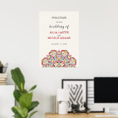 Klassieke Geometrische Mandala Patroon Wedding Poster (Thuiskantoor)