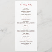 Klassieke Geometrische Mandala Patroon Wedding Programmakaart (Achterkant)