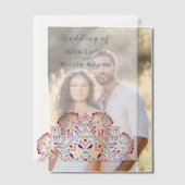 Klassieke Geometrische Mandala Patroon Wedding Vellum Uitnodigingen (Offset (Koppel))