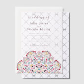 Klassieke Geometrische Mandala Patroon Wedding Vellum Uitnodigingen (Offset (Uitnodiging))