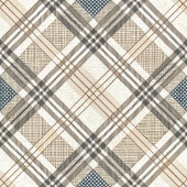 Klassieke geometrische servetten Custom Name Brown