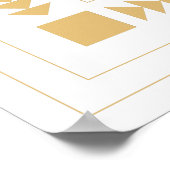 Klassieke geometrische vormen Kieuwblok in goud Poster (Hoek)