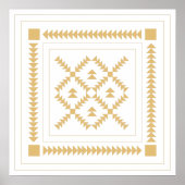 Klassieke geometrische vormen Kieuwblok in goud Poster (Voorkant)