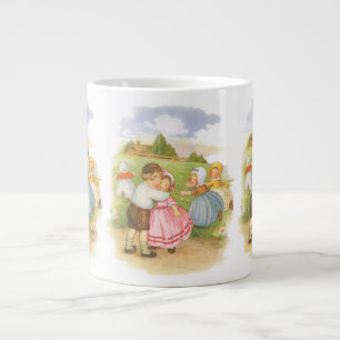 Klassieke Georgie Porgie Mother Goose-kinderrijmpj Grote Koffiekop