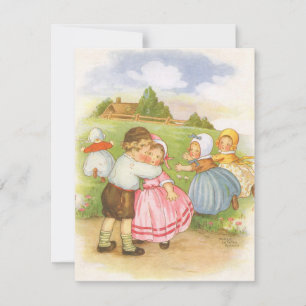 Klassieke Georgie Porgie Mother Goose-kinderrijmpj Kaart