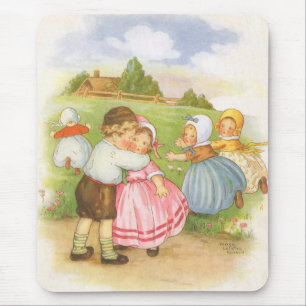 Klassieke Georgie Porgie Mother Goose-kinderrijmpj Muismat