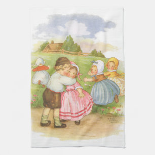 Klassieke Georgie Porgie Mother Goose-kinderrijmpj Theedoek