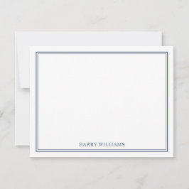 Klassieke gepersonaliseerde briefpapier minimalist notitiekaartje