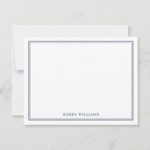 Klassieke gepersonaliseerde briefpapier minimalist notitiekaartje