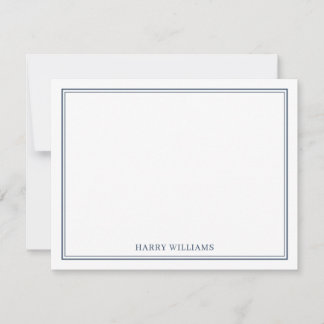 Klassieke gepersonaliseerde briefpapier minimalist notitiekaartje
