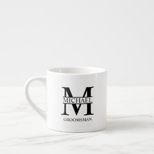Klassieke gepersonaliseerde bruidsjonker koffiemok espresso kop