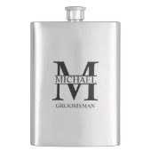 Klassieke gepersonaliseerde bruidsjonker naam flacon (Voorkant)