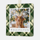 Klassieke gepersonaliseerde foto van Pet Dog Keramisch Ornament (Links)