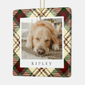 Klassieke gepersonaliseerde foto van Pet Dog Keramisch Ornament (Links)