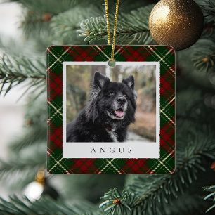 Klassieke gepersonaliseerde foto van Pet Dog Keramisch Ornament
