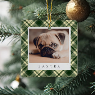 Klassieke gepersonaliseerde foto van Pet Dog Keramisch Ornament