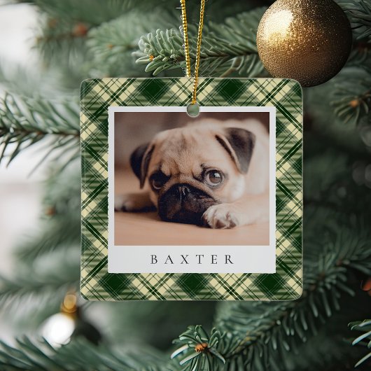 Klassieke gepersonaliseerde foto van Pet Dog Keramisch Ornament