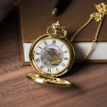 Klassieke gepersonaliseerde foto zakhorloge<br><div class="desc">Elegant design met een persoonlijke foto perfect voor kerstcadeautjes,  als cadeau voor Vaderdag,  trouwdag,  enz.</div>