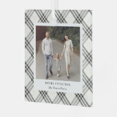 Klassieke gepersonaliseerde fotoversiering glas ornament (Voorkant links)